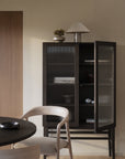 Vitrinenschrank H160cm, braun