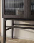 Vitrinenschrank H200cm, braun