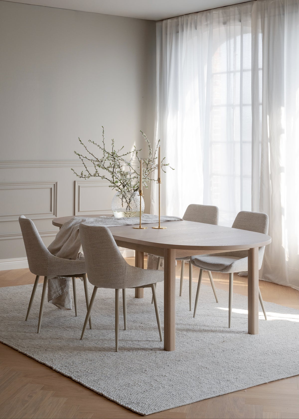 Esstisch 220x105cm, Eiche hell (ausziehbar) – timbershome