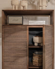 Highboard mit Ablage Teak