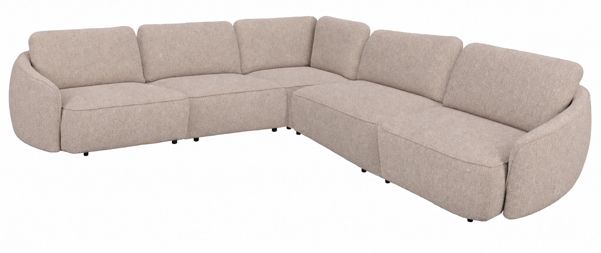 Große Ecklounge Boucle, beige