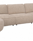 Lounge mit Chaiselongue links Boucle L400cm , beige
