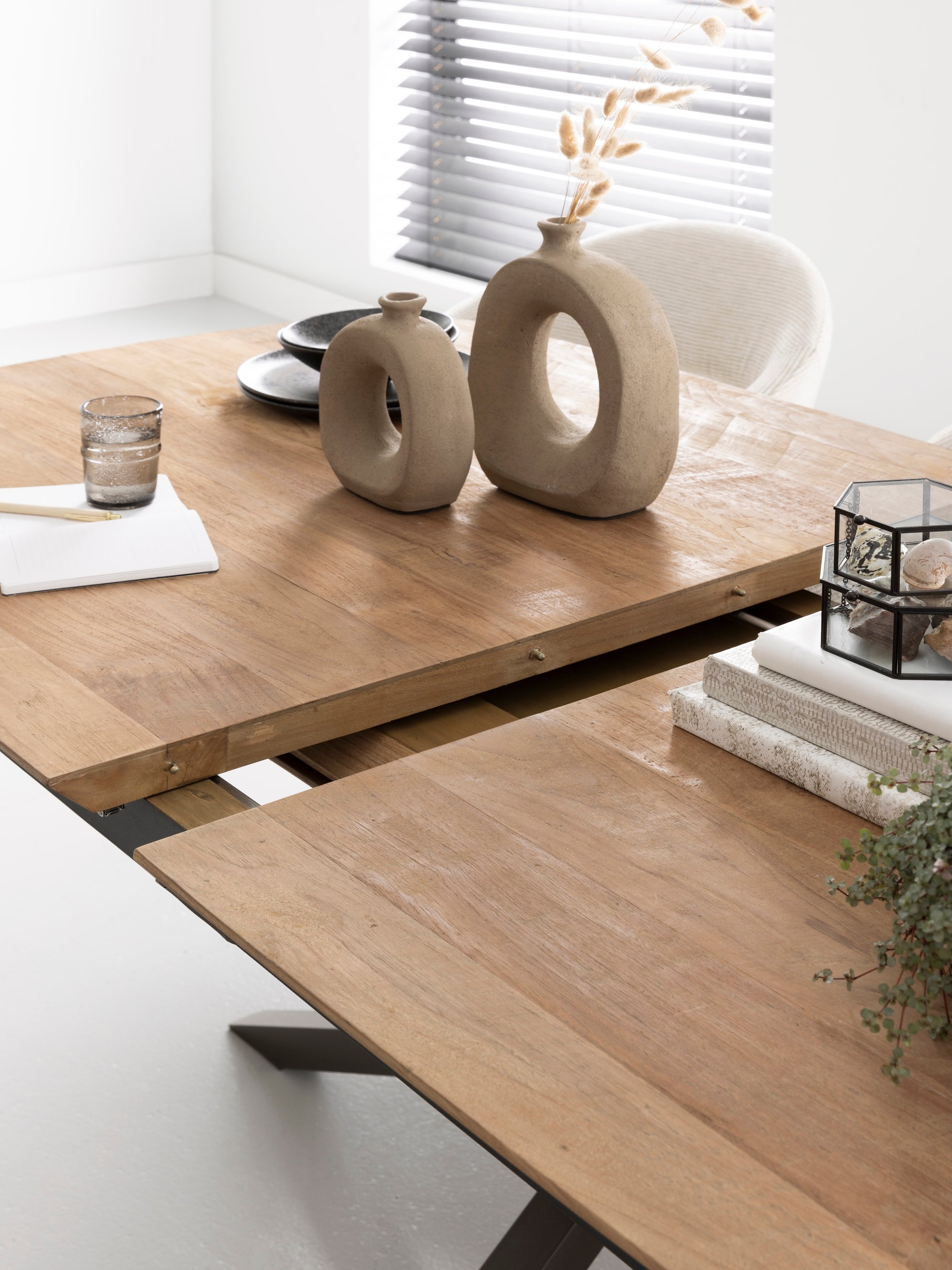 Massivholztisch Teak, ausziehbar
