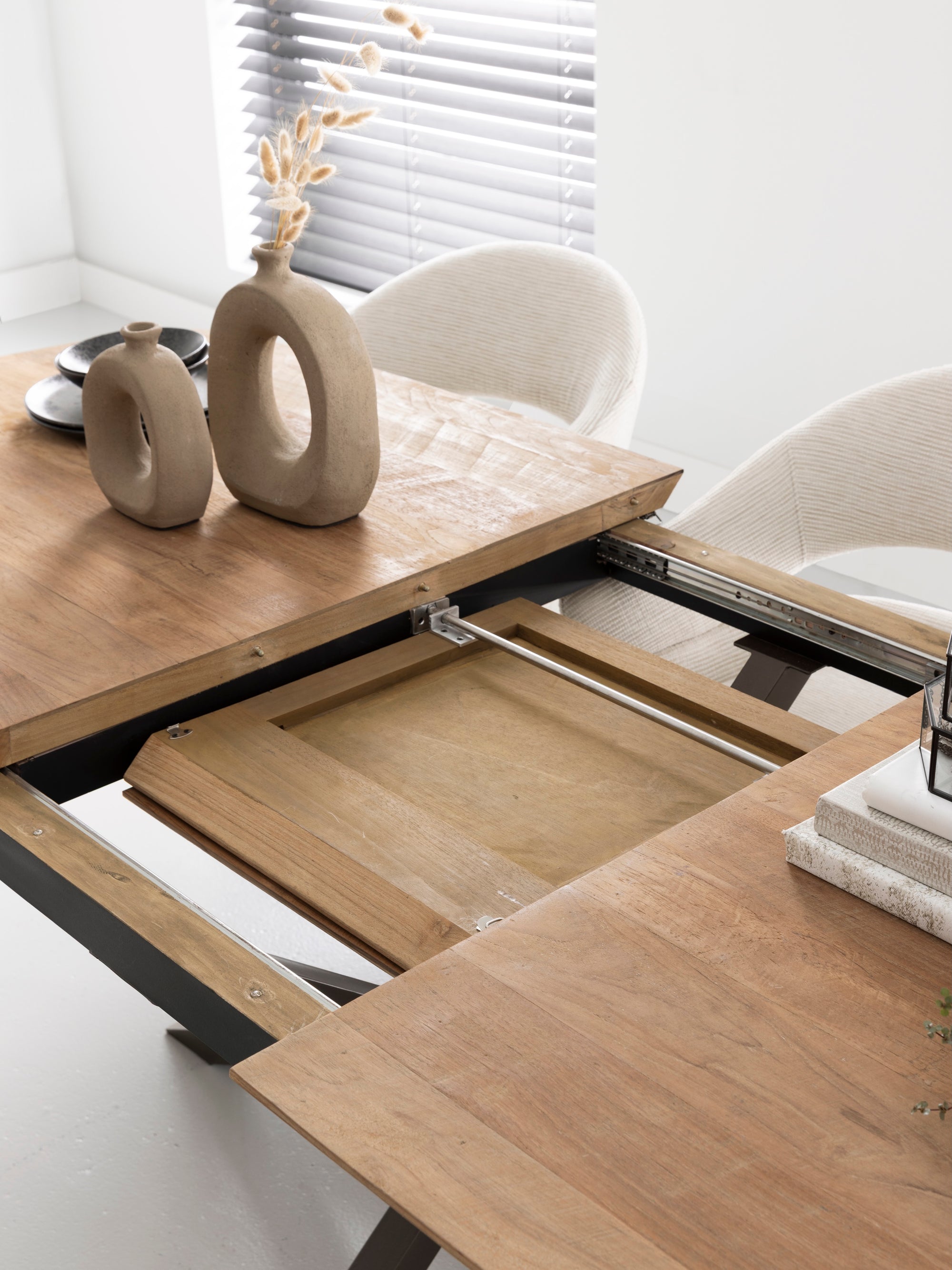 Massivholztisch Teak, ausziehbar