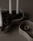 Keramik Kerzenständer, taupe