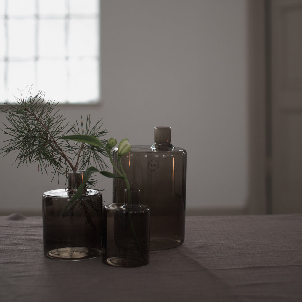 Glasvase ø13cm, braun