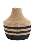 Jute Vase, natur | schwarz