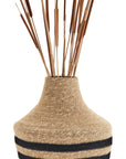 Jute Vase, natur | schwarz