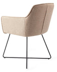 Polsterstuhl Crossgestell Schwarz, beige