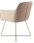 Polsterstuhl Crossgestell Gold, beige