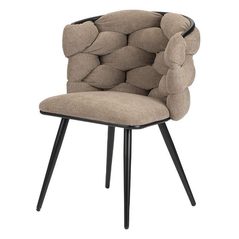 Polsterstuhl mit Armlehne, braun