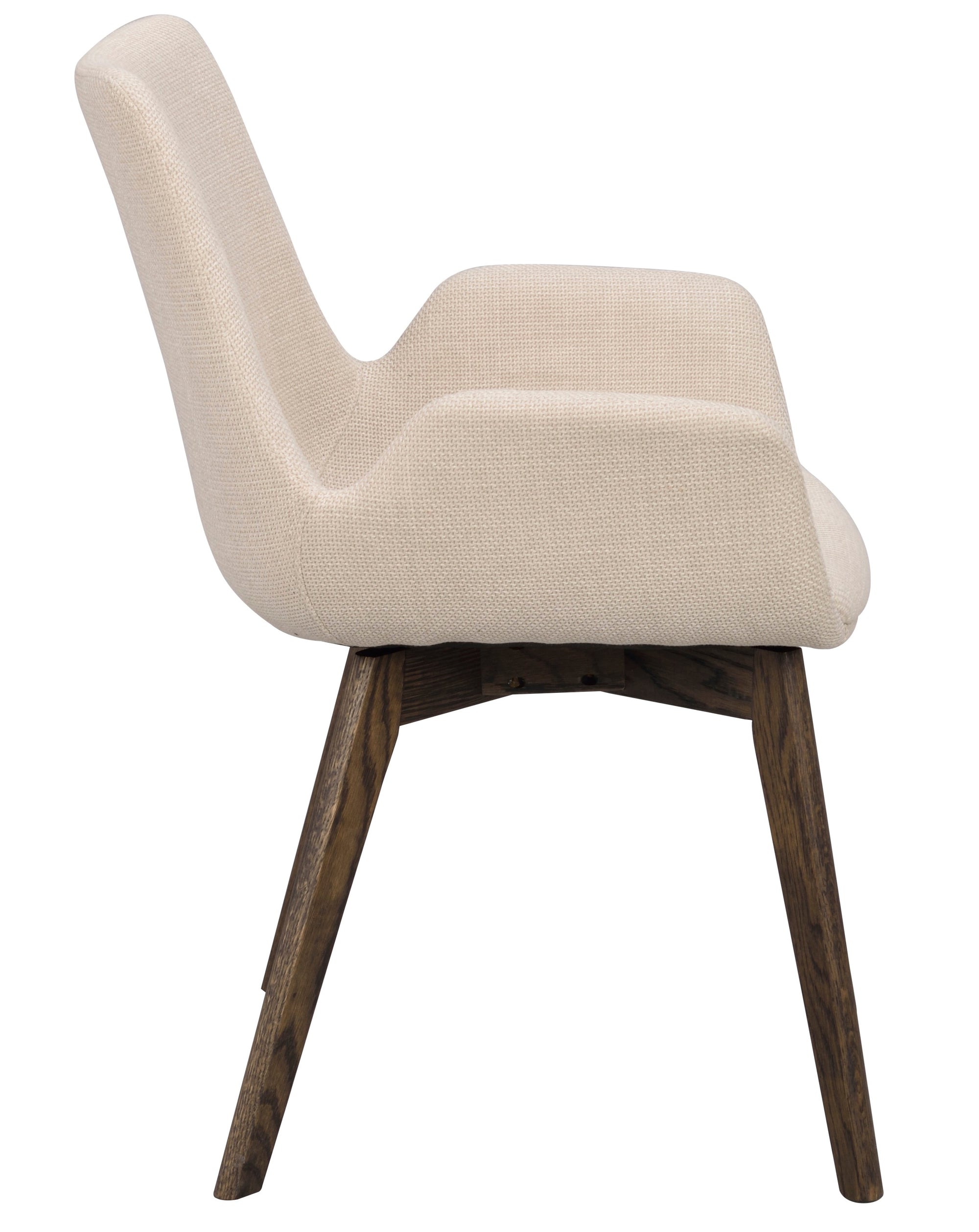 Polsterstuhl Athina, beige | Eiche braun