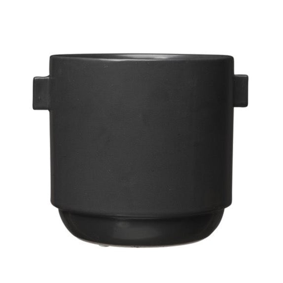 Keramik Flowerpot ø20cm, schwarz
