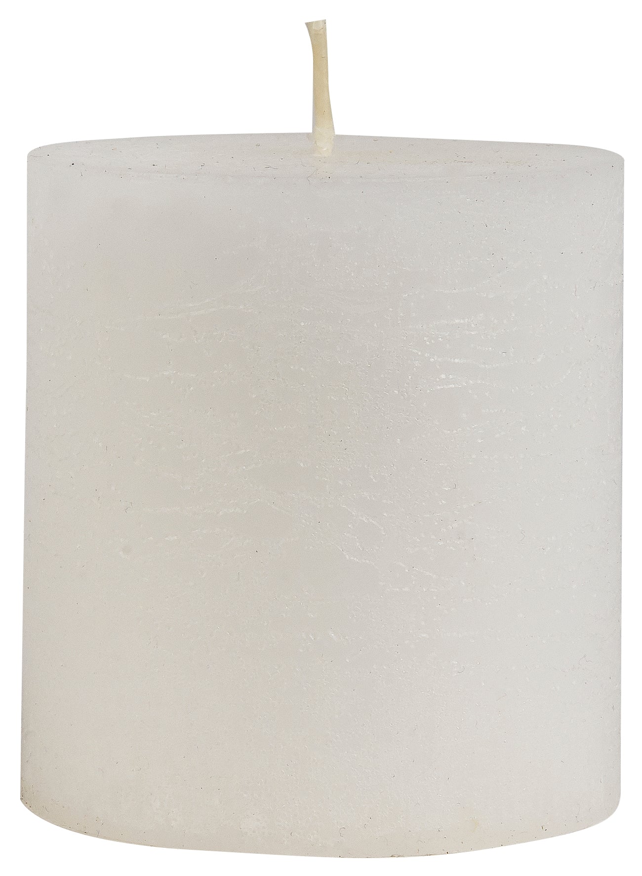 Rustikale Kerze H 7,5cm, weiß