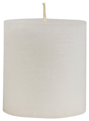 Rustikale Kerze H 7,5cm, weiß