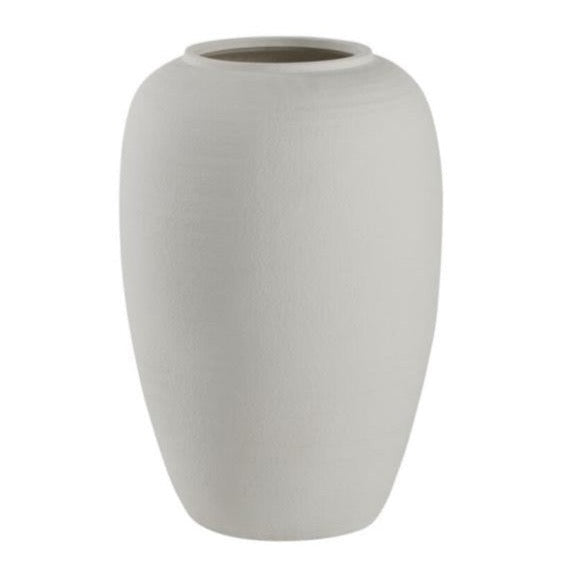 Steingut Vase Catia H55, weiß