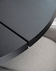 Massivholztisch ø160cm, schwarz