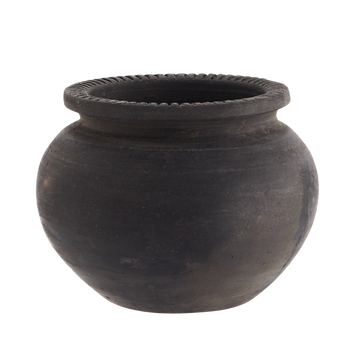 Keramikvase Lira, schwarz