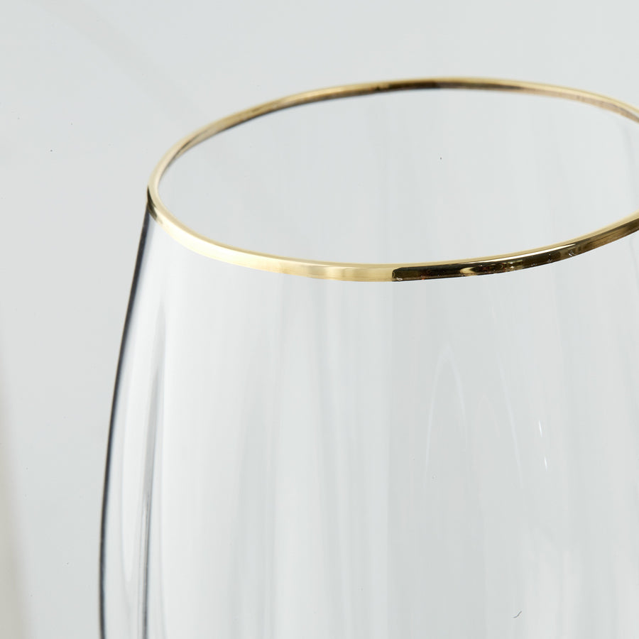 4er Set Rotwein Glas gold, 58cl