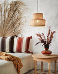 Hängelampe, Rattan