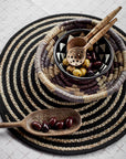 2er Set Platzset, natur-schwarz