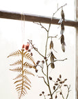 2er Set Baumschmuck Blätter, messing